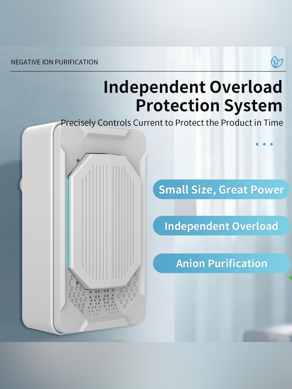 2026 Upgraded Air Ionizer Purifier for Home, Plug-in Negative Ion Generator NEW